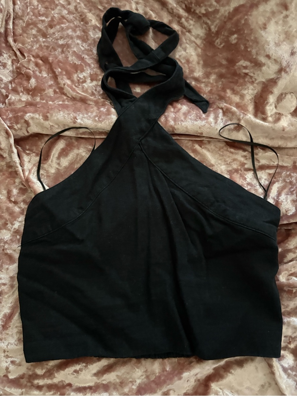 Black Halter Neck Women’s Top